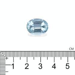 Ovaal geslepen Hemelsblauwe Aquamarijn van 9.12 karaat