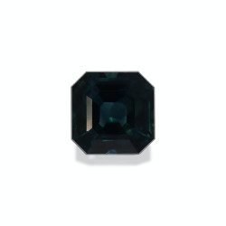 SQUARE-cut teal sapphire...