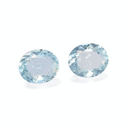 Ovaal geslepen Baby Blauwe Aquamarijn van 8,78 karaat