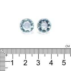 Ronde hemelsblauwe Aquamarijn van 8,99 karaat