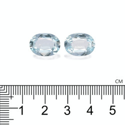 Ovaal geslepen Baby Blauwe Aquamarijn van 8,13 karaat