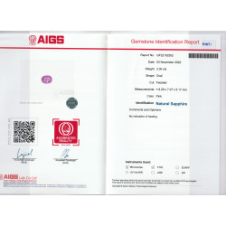 Ovale geslepen Fuscia Roze Saffier 3.00 karaat