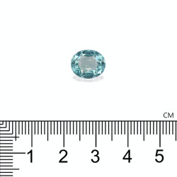 Ovale geslepen Teal Blue Aigue-Marine van 3.04 karaat