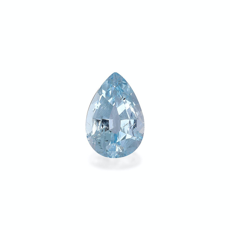 Pear-cut Aquamarine Baby Blue 2.71 carats