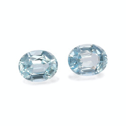 Ovaal geslepen Baby Blauwe Aquamarijn van 5,71 karaat