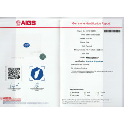 Ovale blauwe saffier Blauw 3,50 karaat