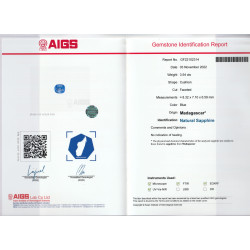 Blauwe saffier kussen geslepen Blauw 3,54 karaat