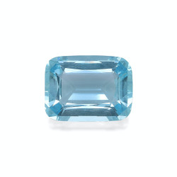 极光蓝色129.59克拉枕形切割海蓝宝石