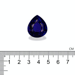 Peervormige blauwe Tanzaniet van 38,12 karaat