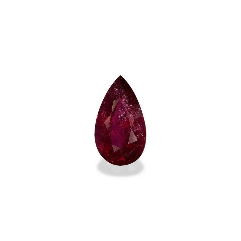 Rubellite taille Poire Rouge 6.12 carats