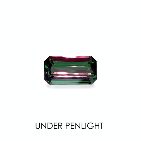 变石蓝晶石 taille 矩形的 绿色 2.10 carats