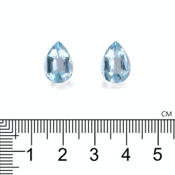 Peervormige Baby Blauwe Aquamarijn van 7,76 karaat