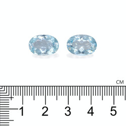 Ovaal geslepen hemelsblauwe Aquamarijn van 8,34 karaat