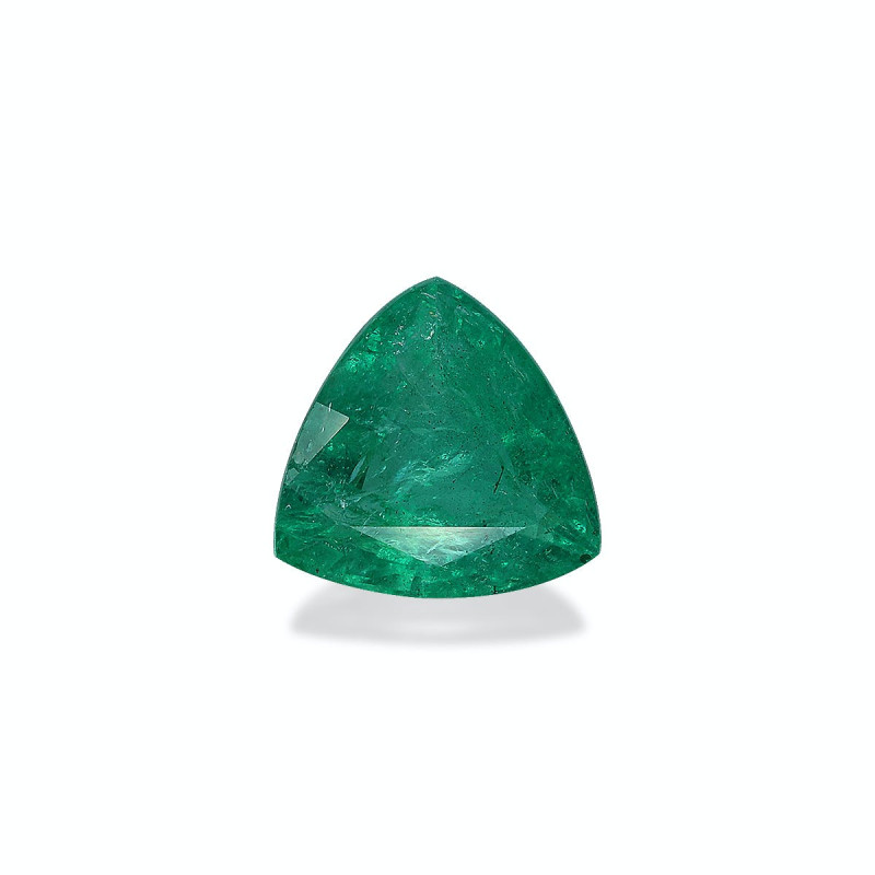 Trilliant-cut Zambian Emerald Green 2.90 carats