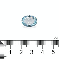 Ovaal geslepen Baby Blauwe Aquamarijn van 4.91 karaat