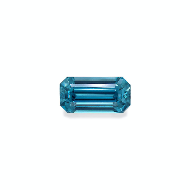 RECTANGULAR-cut Blue Zircon Blue 4.44 carats