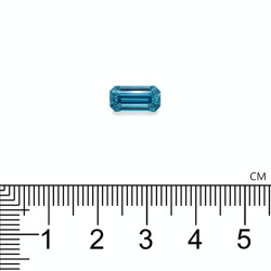 Blauwe Zirkoon rechthoekige snit Blauw 4.44 karaat