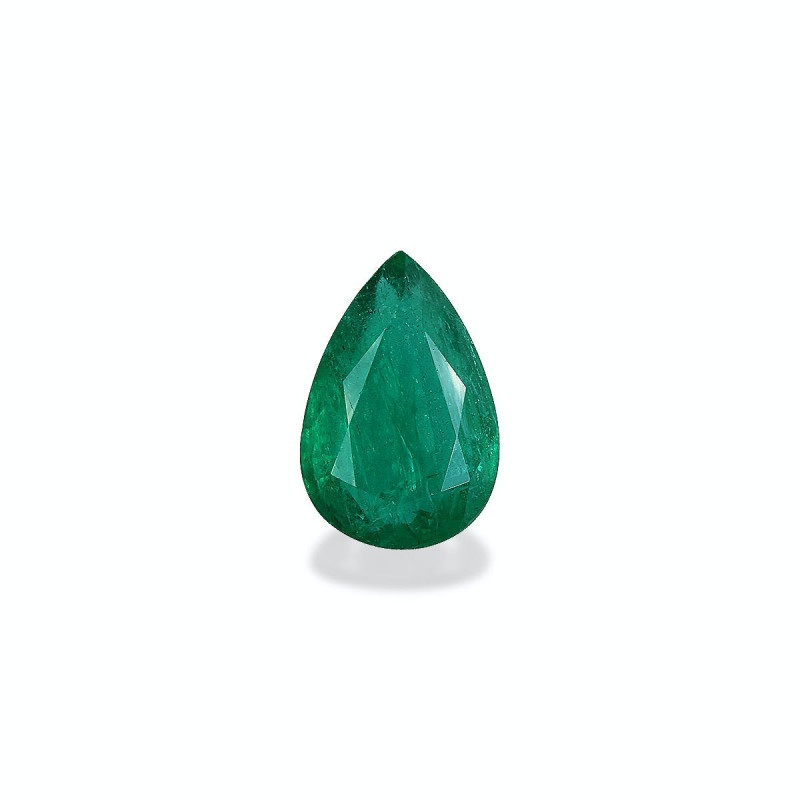Pear-cut Zambian Emerald Green 6.06 carats