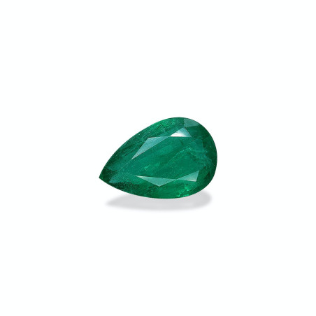Pear-cut Zambian Emerald Green 6.06 carats