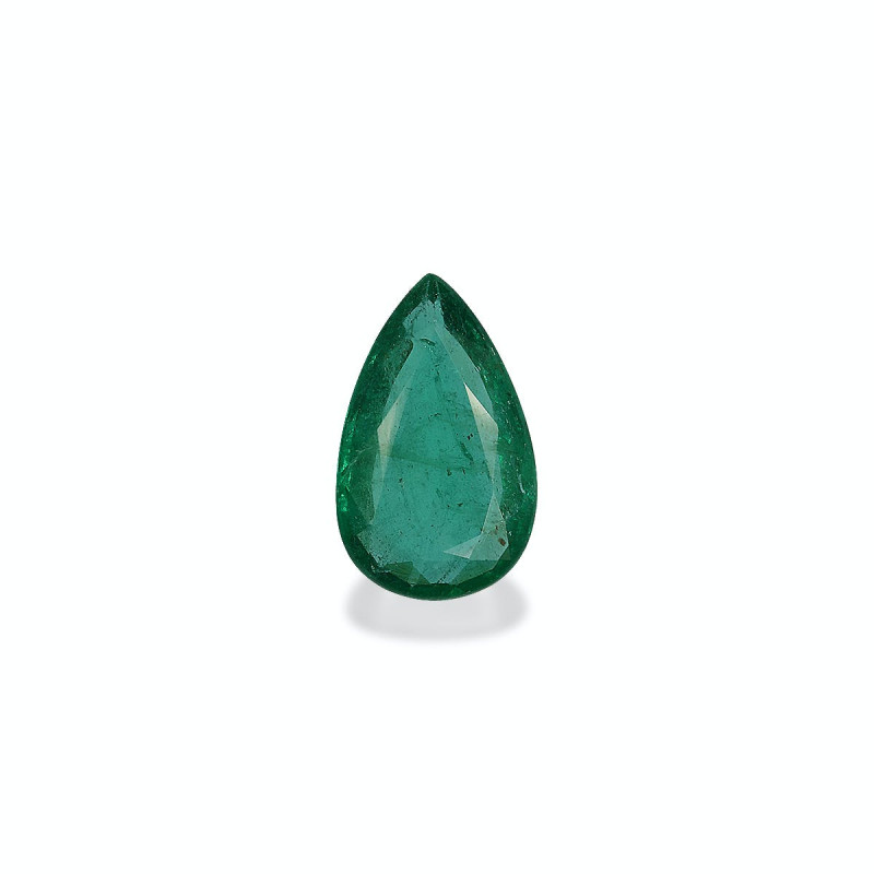Pear-cut Zambian Emerald Green 2.90 carats