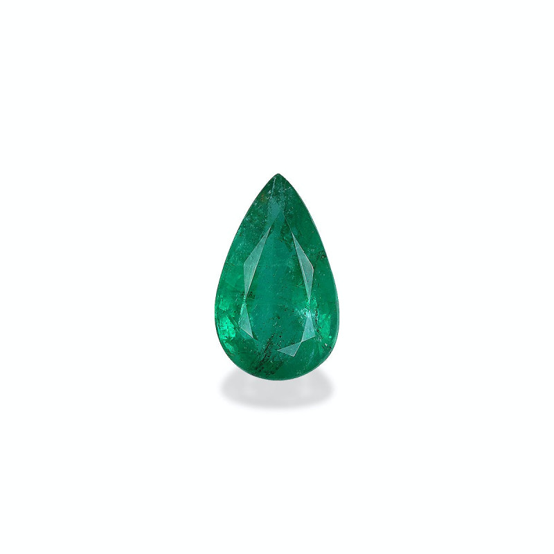 Pear-cut Zambian Emerald Green 3.14 carats