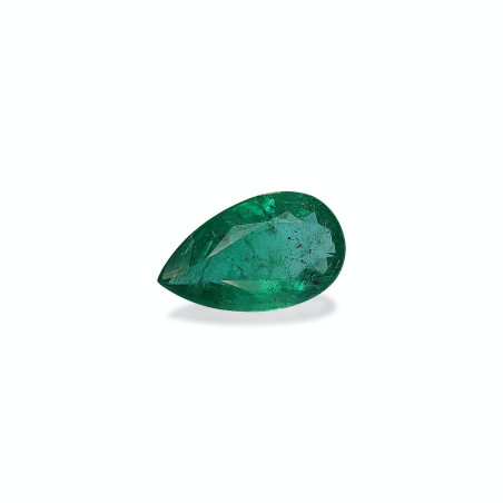 Pear-cut Zambian Emerald Green 2.72 carats