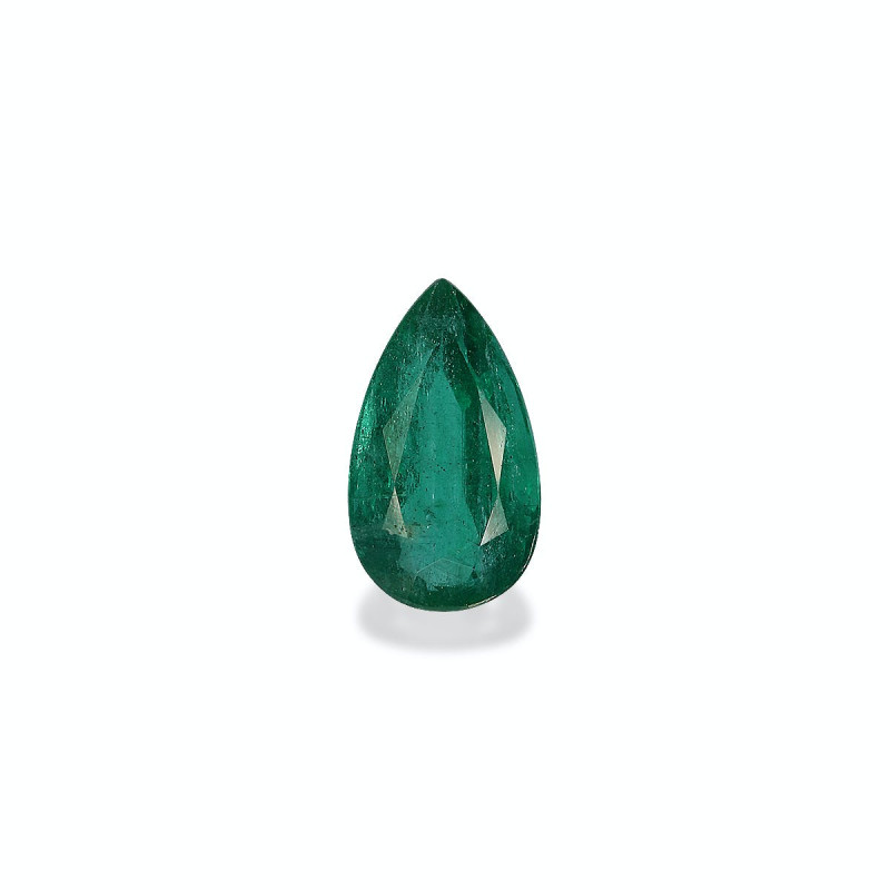 Pear-cut Zambian Emerald Green 5.06 carats