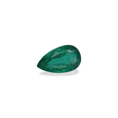 Pear-cut Zambian Emerald Green 5.06 carats