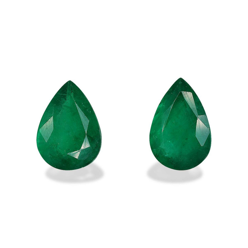 Pear-cut Zambian Emerald Green 5.86 carats