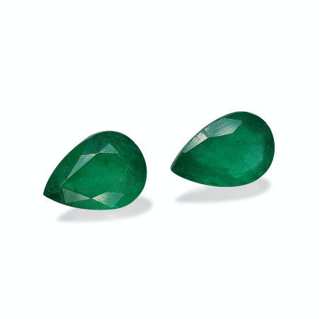 Pear-cut Zambian Emerald Green 5.86 carats