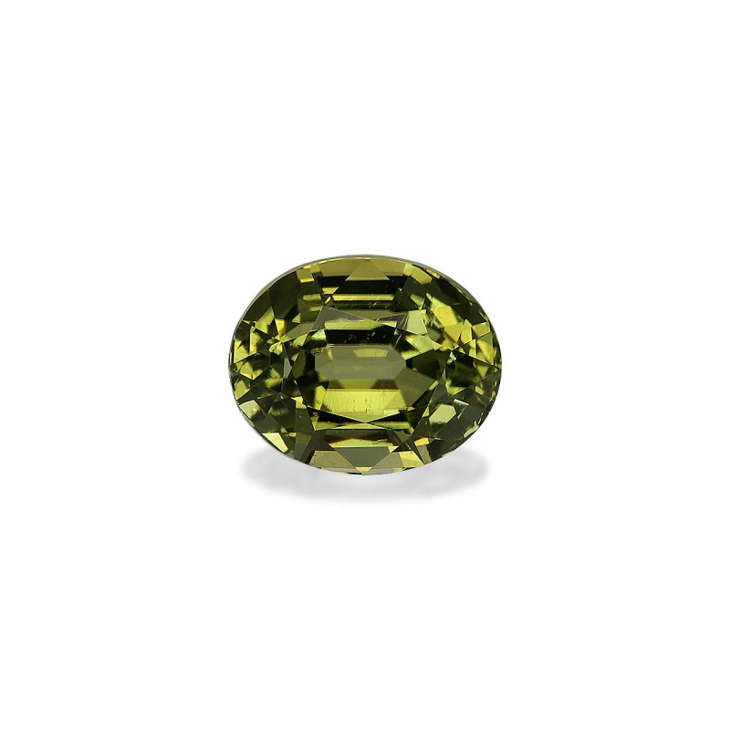 OVAL-cut Cuprian Tourmaline Lime Green 11.06 carats