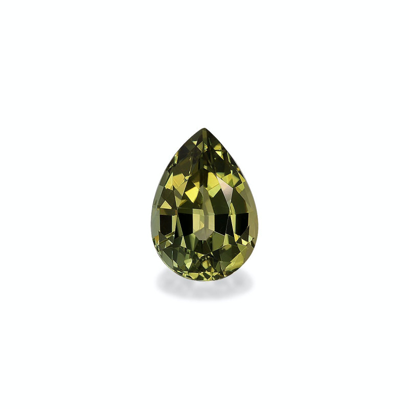 Pear-cut Cuprian Tourmaline Lime Green 7.15 carats