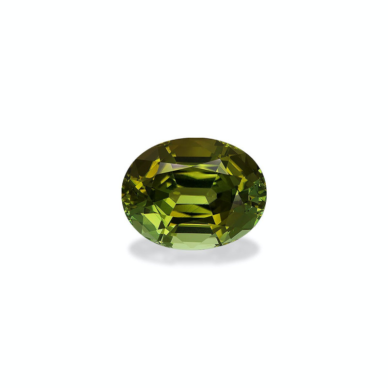 OVAL-cut Cuprian Tourmaline Olive Green 41.17 carats