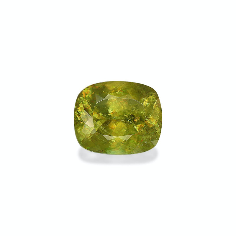 CUSHION-cut Sphene Lime Green 7.89 carats