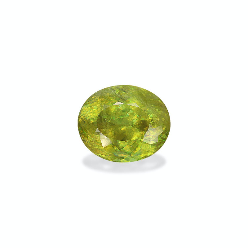 OVAL-cut Sphene Lime Green 12.40 carats