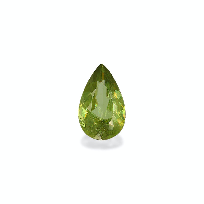 Esfena taille Poire Lime Green 3.72 carats