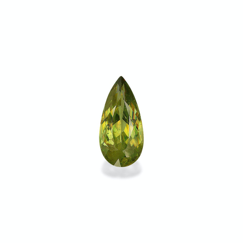 Pear-cut Sphene Lime Green 3.51 carats