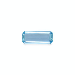 矩形切割北极蓝色海蓝宝石，9.40克拉