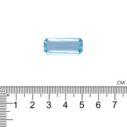 Rechthoekig geslepen Arctic Blue Aquamarijn van 9,40 karaat