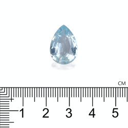 Hemelblauwe peervormige Aquamarijn van 7.04 karaat