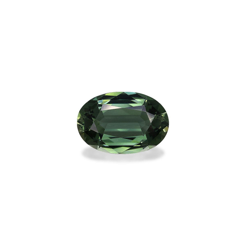 OVAL-cut Green Tourmaline Basil Green 6.94 carats