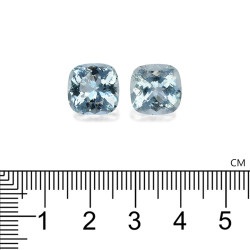 Kussen geslepen Aquamarijn Baby Blauw 12.28 karaat