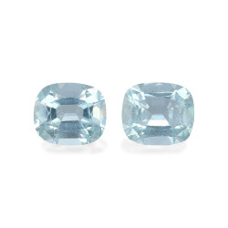 CUSHION-cut Aquamarine Sky...