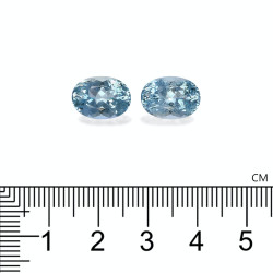 Ovaal geslepen Baby Blauwe Aquamarijn van 7,43 karaat