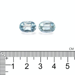 Ovaal geslepen hemelsblauwe Aquamarijn van 7,49 karaat