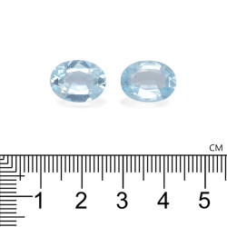 Ovaal geslepen Baby Blauwe Aquamarijn van 7,95 karaat