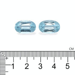 Ovaal geslepen Baby Blauwe Aquamarijn van 11,46 karaat