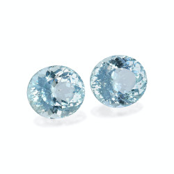 Ovaal geslepen Baby Blauwe Aquamarijn van 15,40 karaat