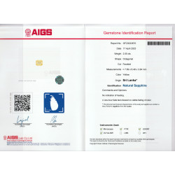 Gele Saffier rechthoekige snit 2.05 karaat