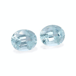 Ovaal geslepen hemelsblauwe Aquamarijn van 9,87 karaat